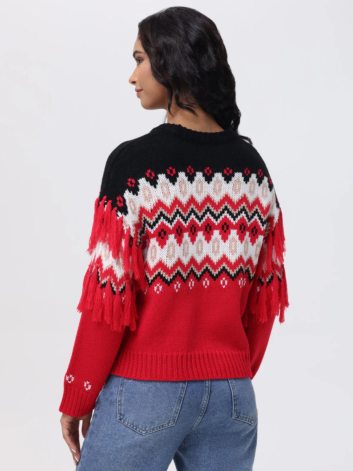 Margaret: Fringe Fair Isle Sweater sold by 525 America product image thumbnail 2