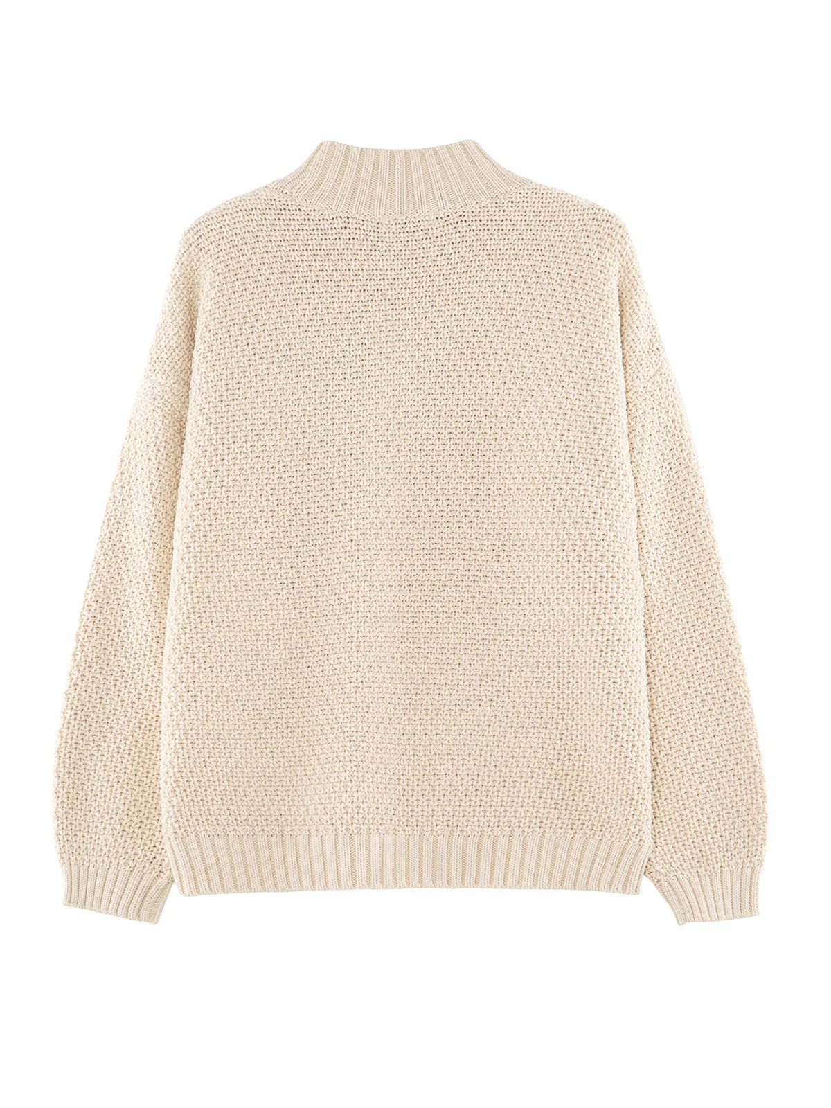 100% Cotton Cable Mockneck Pullover sold by 525 America product image thumbnail 2