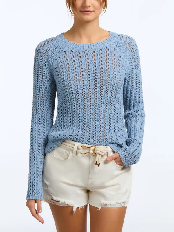 100% Cotton Jane: Crochet Sweater sold by 525 America
