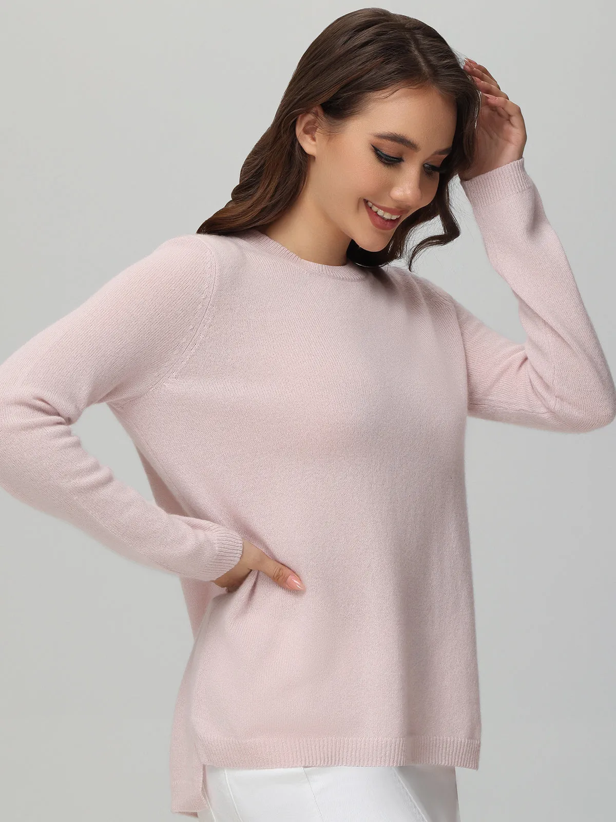 Cashmere Emma: High Low Crew Neck Sweater sold by 525 America product image thumbnail 2