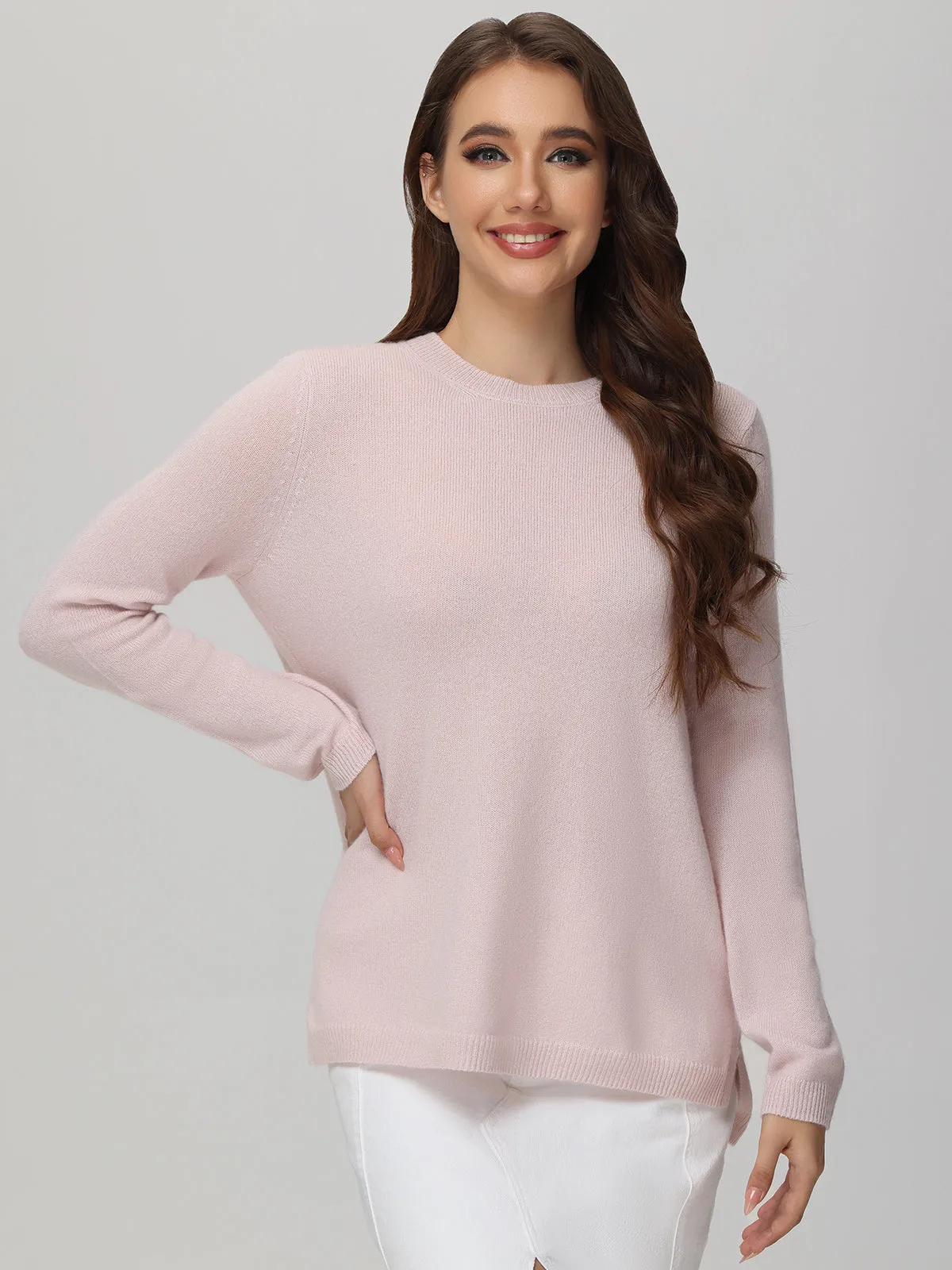 Cashmere Emma: High Low Crew Neck Sweater sold by 525 America