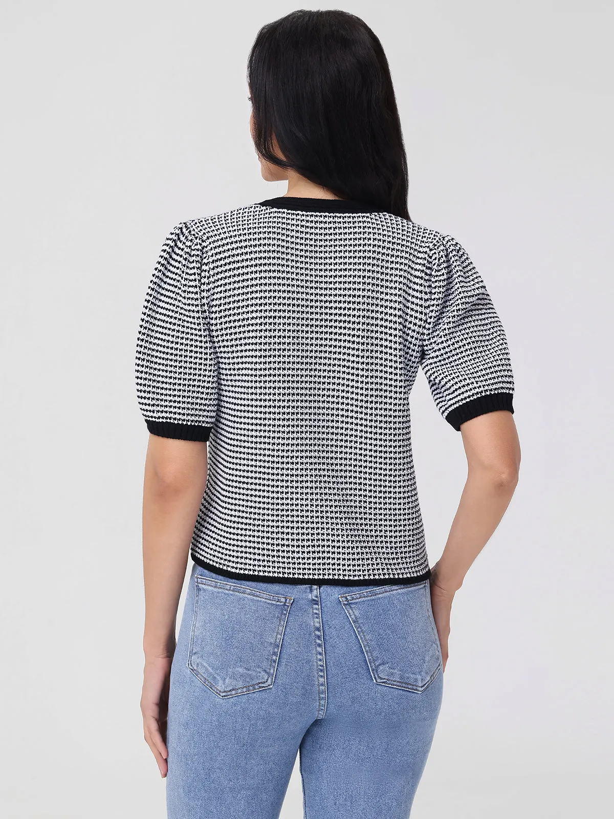 Elaine: Puff Sleeve Tie Front Top sold by 525 America product image thumbnail 2