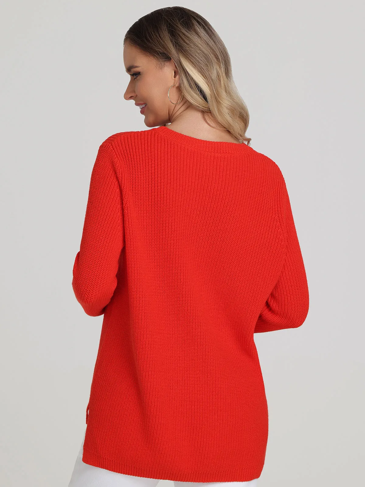 Emma: Crewneck Shaker Stitch Sweater sold by 525 America product image thumbnail 3
