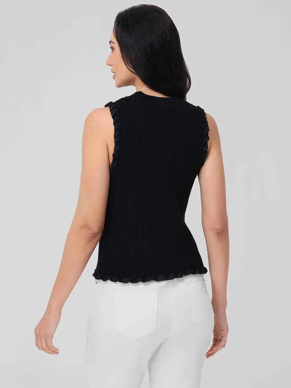 Stephanie: Whipstitch Knitted Cotton Tank sold by 525 America product image thumbnail 2