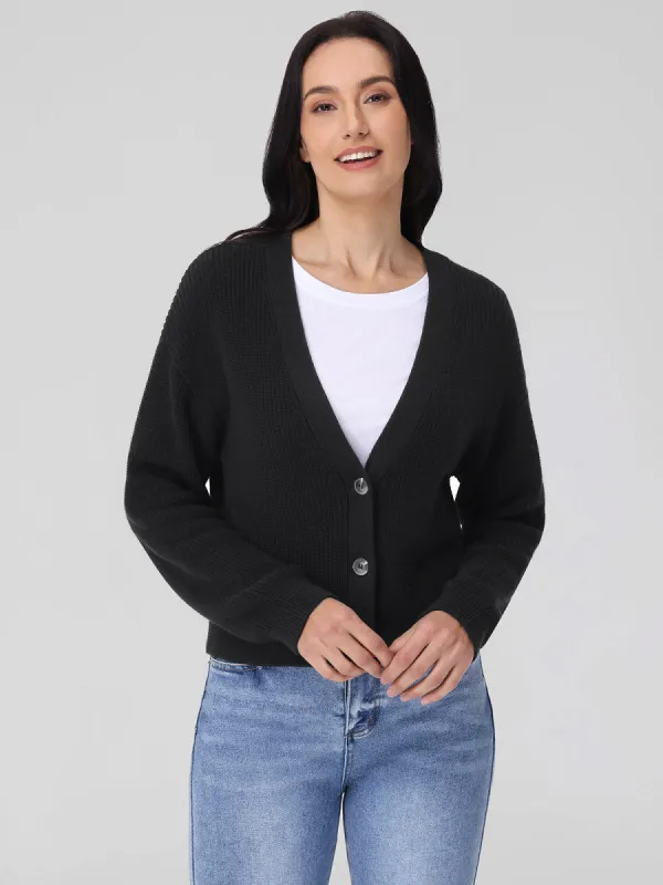 Charlie: Crop Cotton Cardigan sold by 525 America
