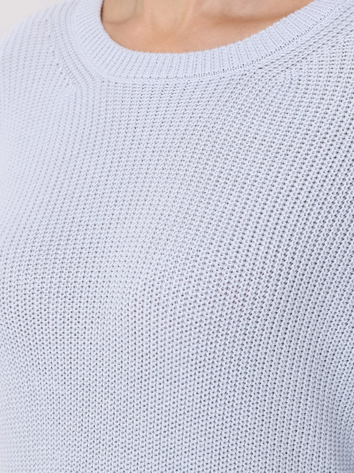 Emma: Crewneck Shaker Stitch Cotton Sweater sold by 525 America product image thumbnail 4