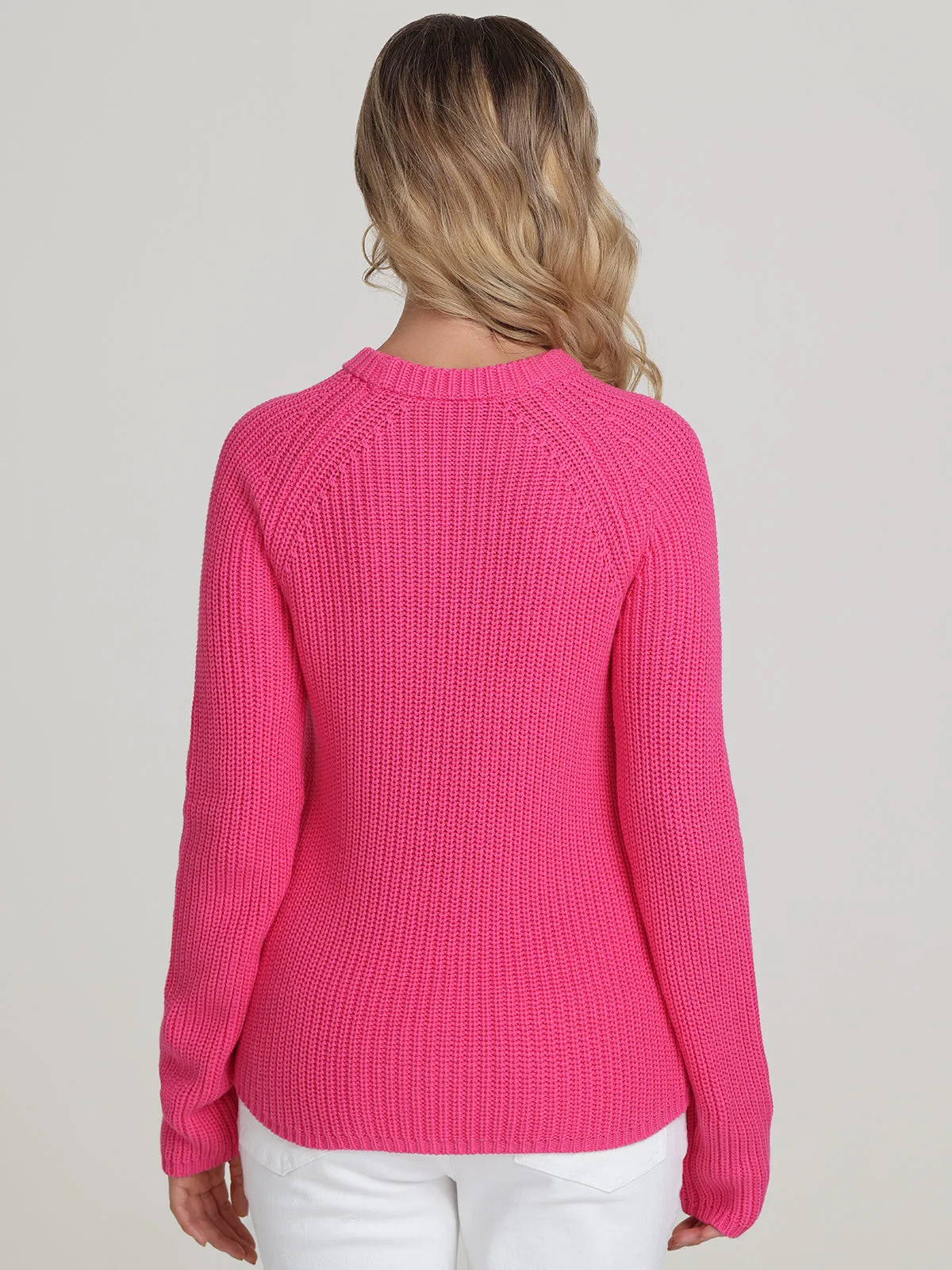 Jane: Crewneck Shaker Stitch Cotton Sweater sold by 525 America product image thumbnail 2