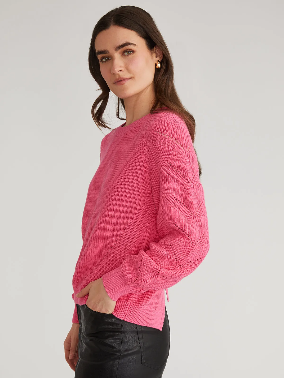 Phoebe: Lace Back Raglan Pullover sold by 525 America product image thumbnail 3