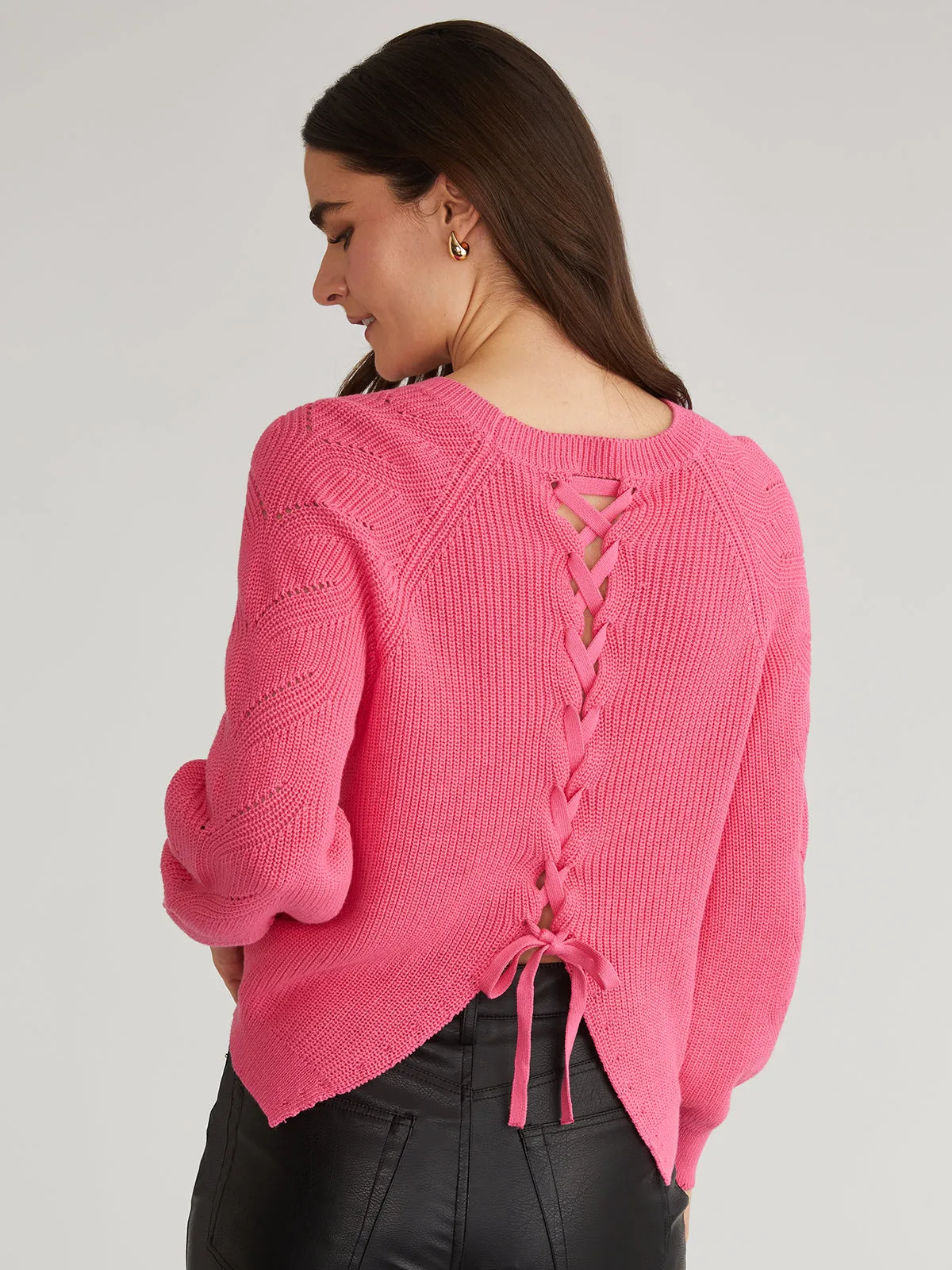 Phoebe: Lace Back Raglan Pullover sold by 525 America product image thumbnail 2