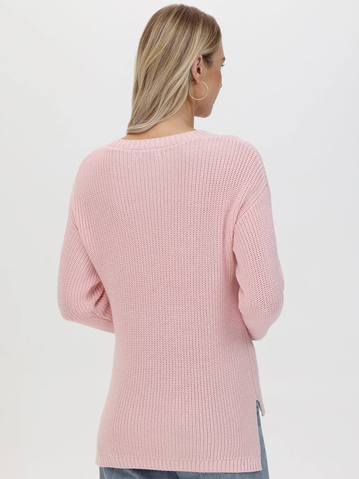 Los Angeles: Crewneck Shaker Stitch Sweater sold by 525 America product image thumbnail 3