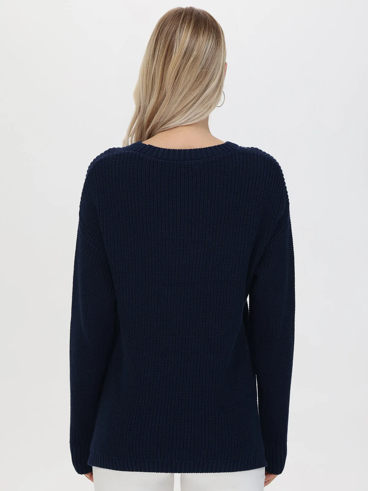 Boston: Crewneck Shaker Stitch Sweater sold by 525 America product image thumbnail 2