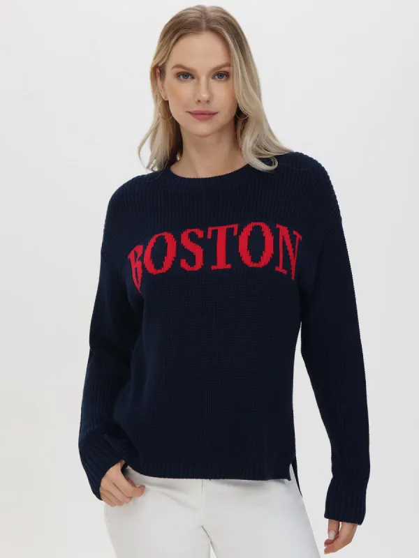 Boston: Crewneck Shaker Stitch Sweater sold by 525 America