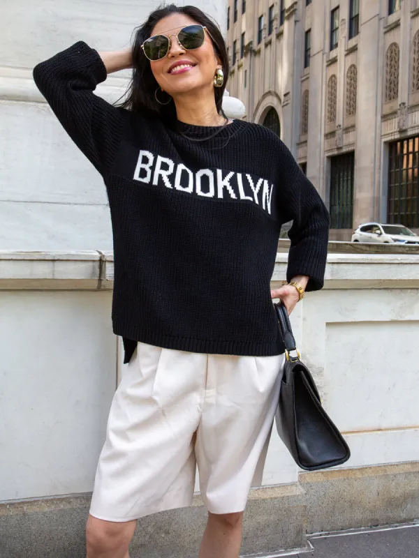 Brooklyn: Crewneck Shaker Stitch Sweater sold by 525 America