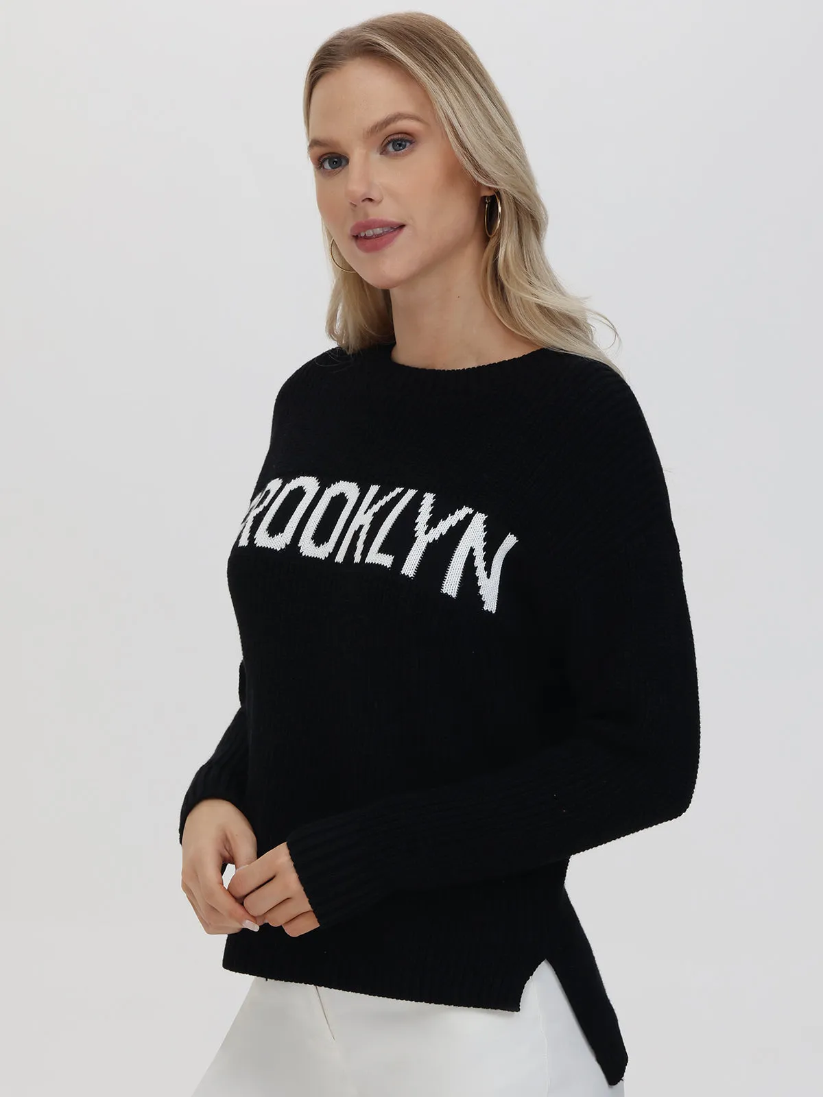 Brooklyn: Crewneck Shaker Stitch Sweater sold by 525 America product image thumbnail 4
