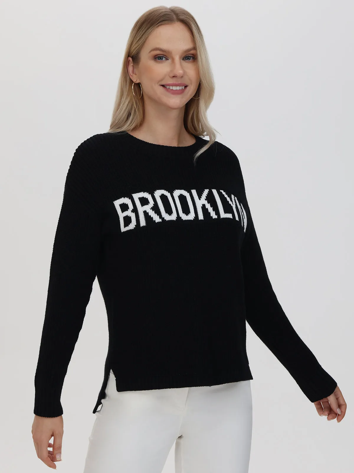 Brooklyn: Crewneck Shaker Stitch Sweater sold by 525 America product image thumbnail 2