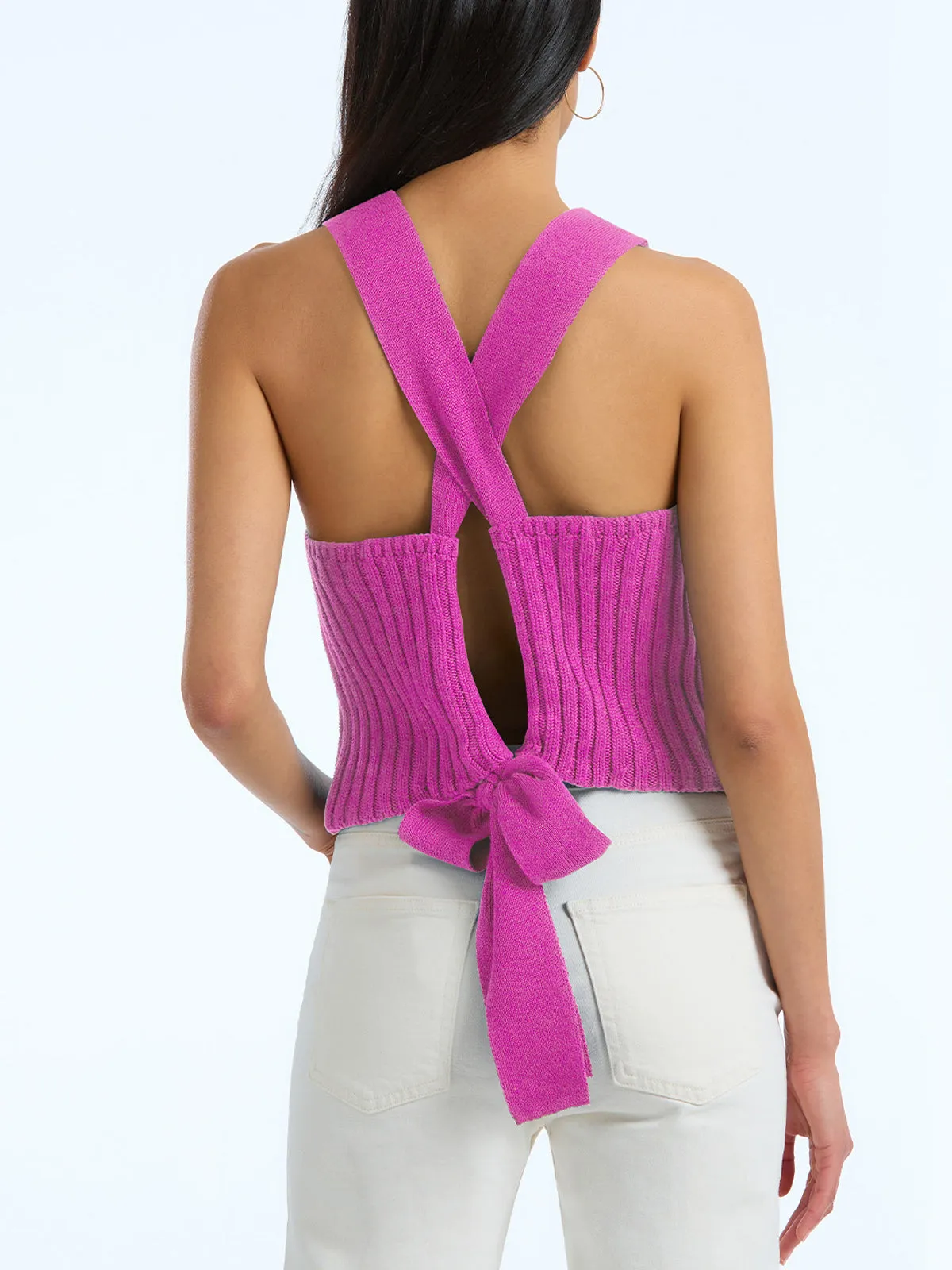 Rib Tie Back Cotton Tank sold by 525 America product image thumbnail 2