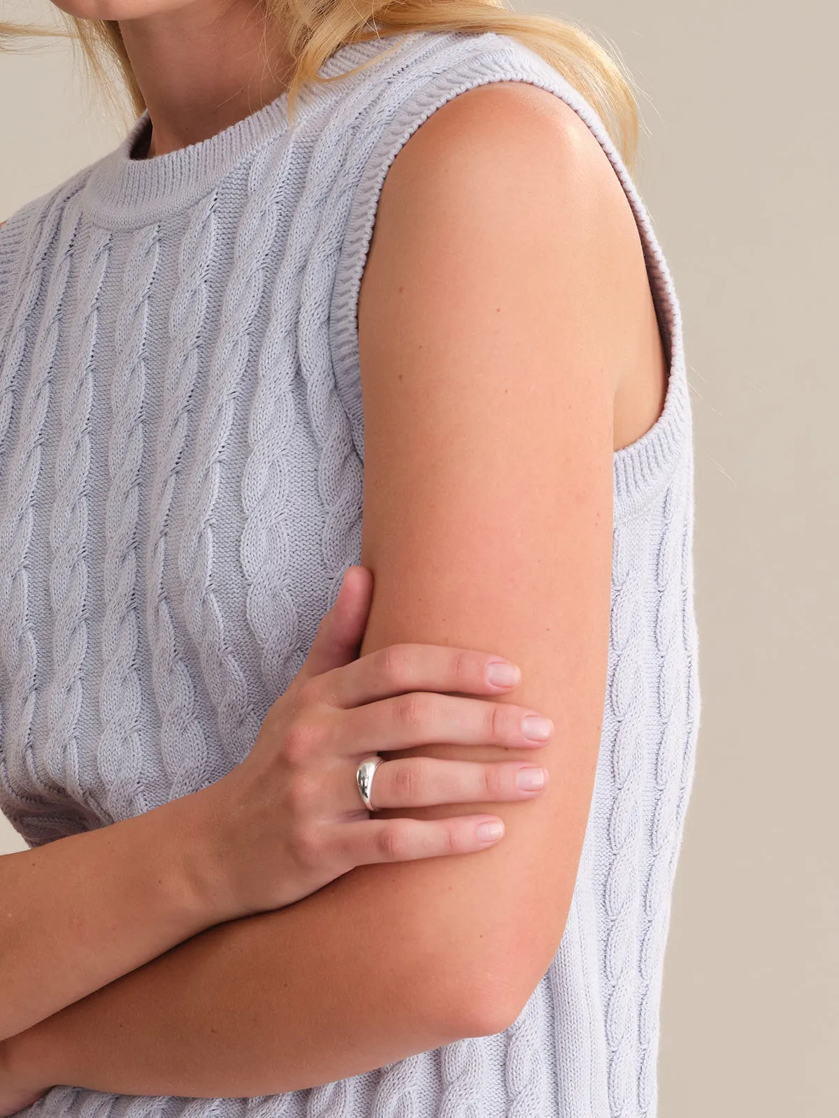 Ivy: Cable Cotton Tank sold by 525 America product image thumbnail 4