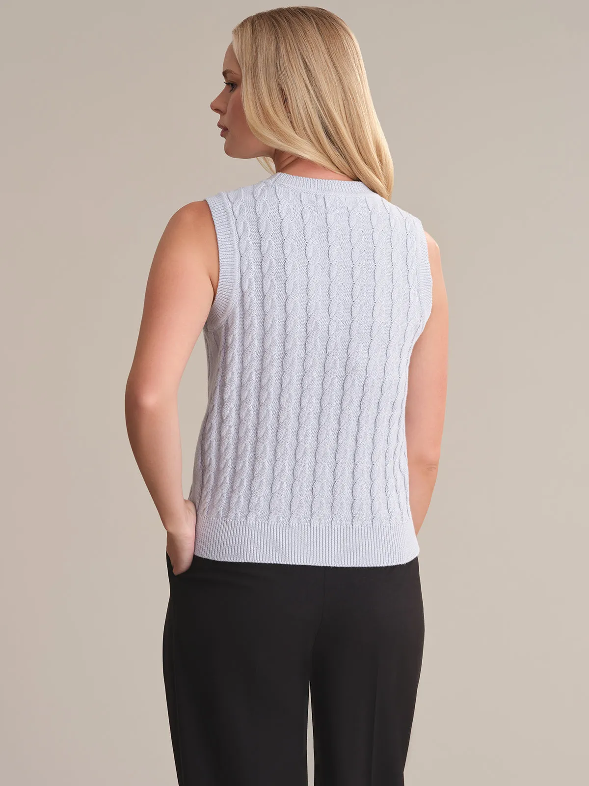 Ivy: Cable Cotton Tank sold by 525 America product image thumbnail 3