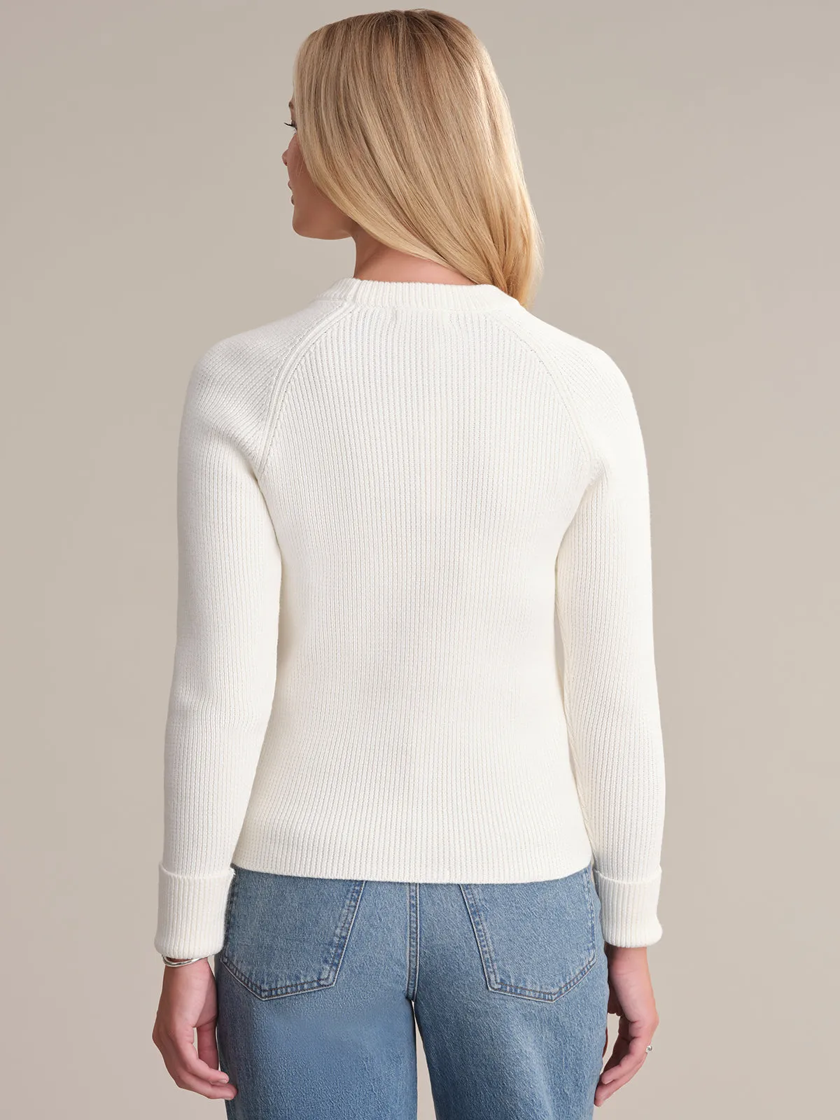 Sophie: Chevron Rib Cotton Sweater sold by 525 America product image thumbnail 3