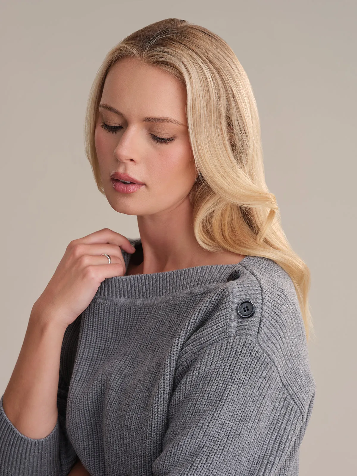 Elina: Boat Neck Cotton Sweater sold by 525 America product image thumbnail 4