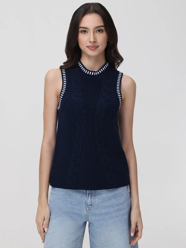 Demi: Contrast Tipping Cable Tank sold by 525 America