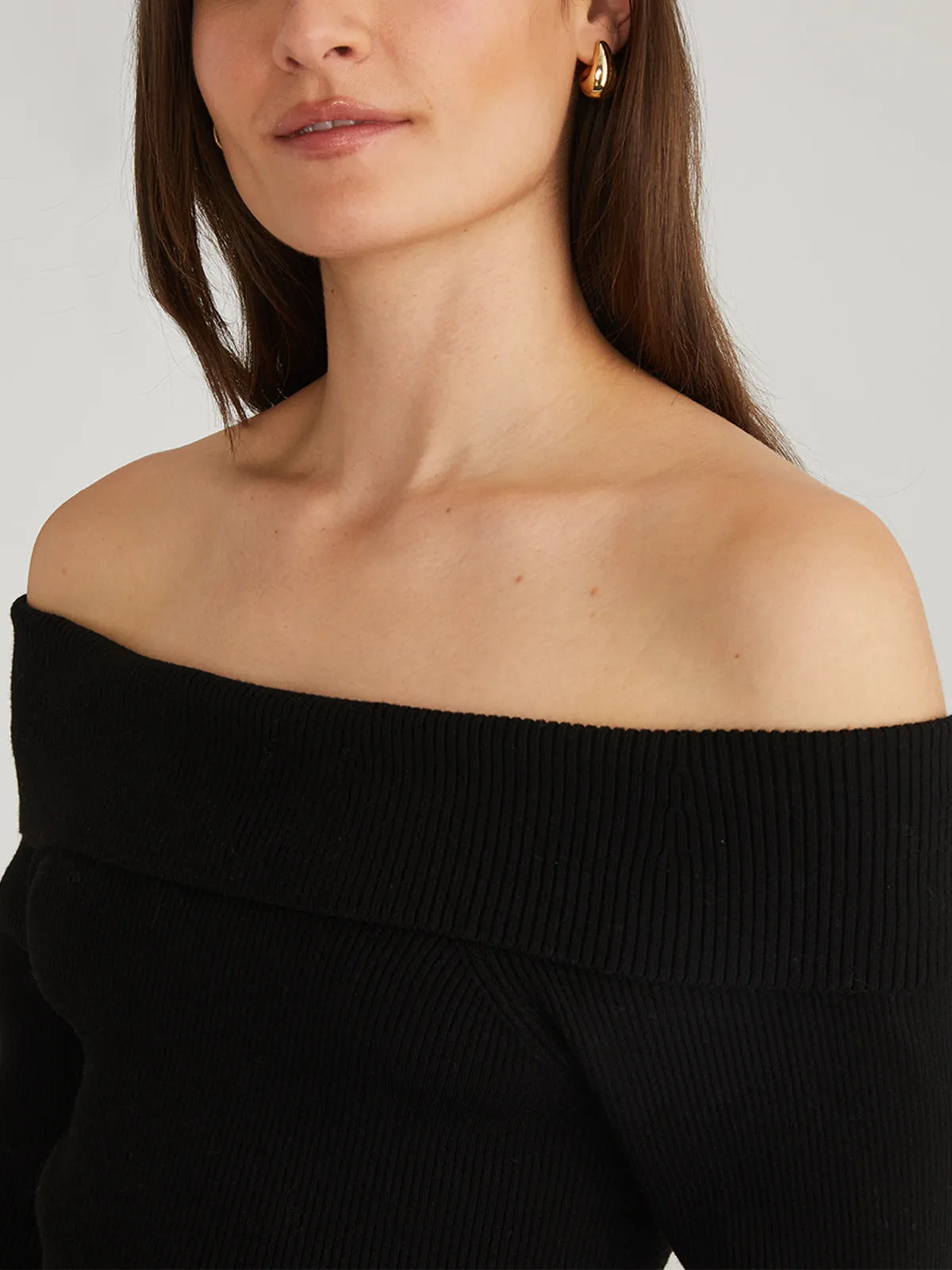 Jennifer: Off Shoulder Midi Dress sold by 525 America product image thumbnail 4