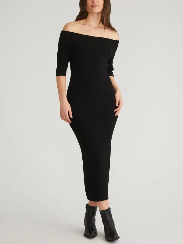 Jennifer: Off Shoulder Midi Dress sold by 525 America