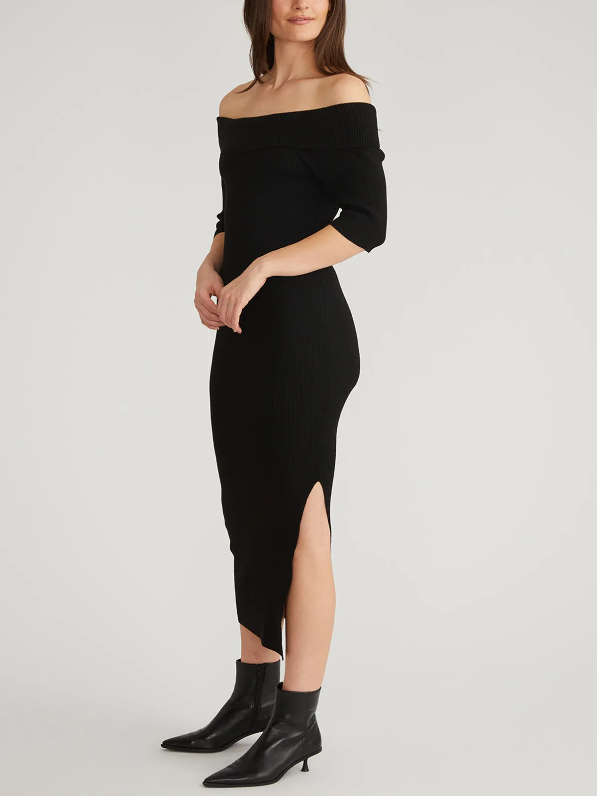 Jennifer: Off Shoulder Midi Dress sold by 525 America product image thumbnail 2