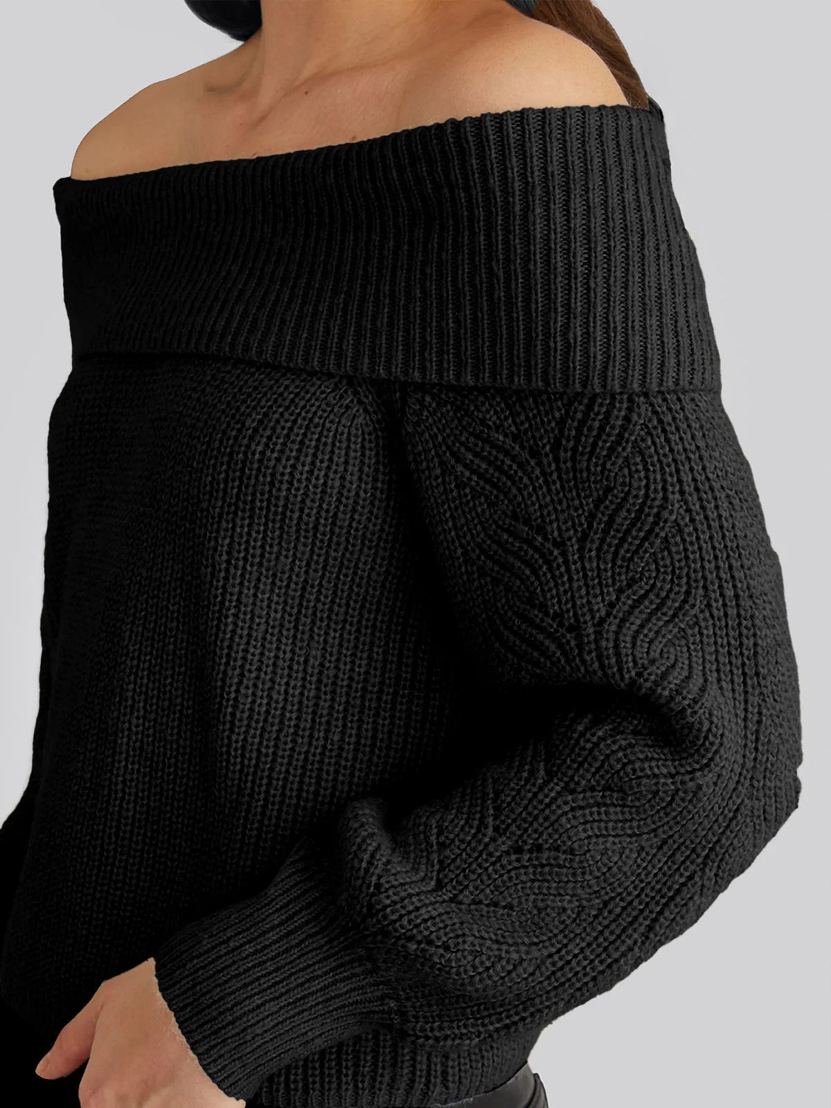 Marisa: Relaxed Off Shoulder Pullover sold by 525 America product image thumbnail 4