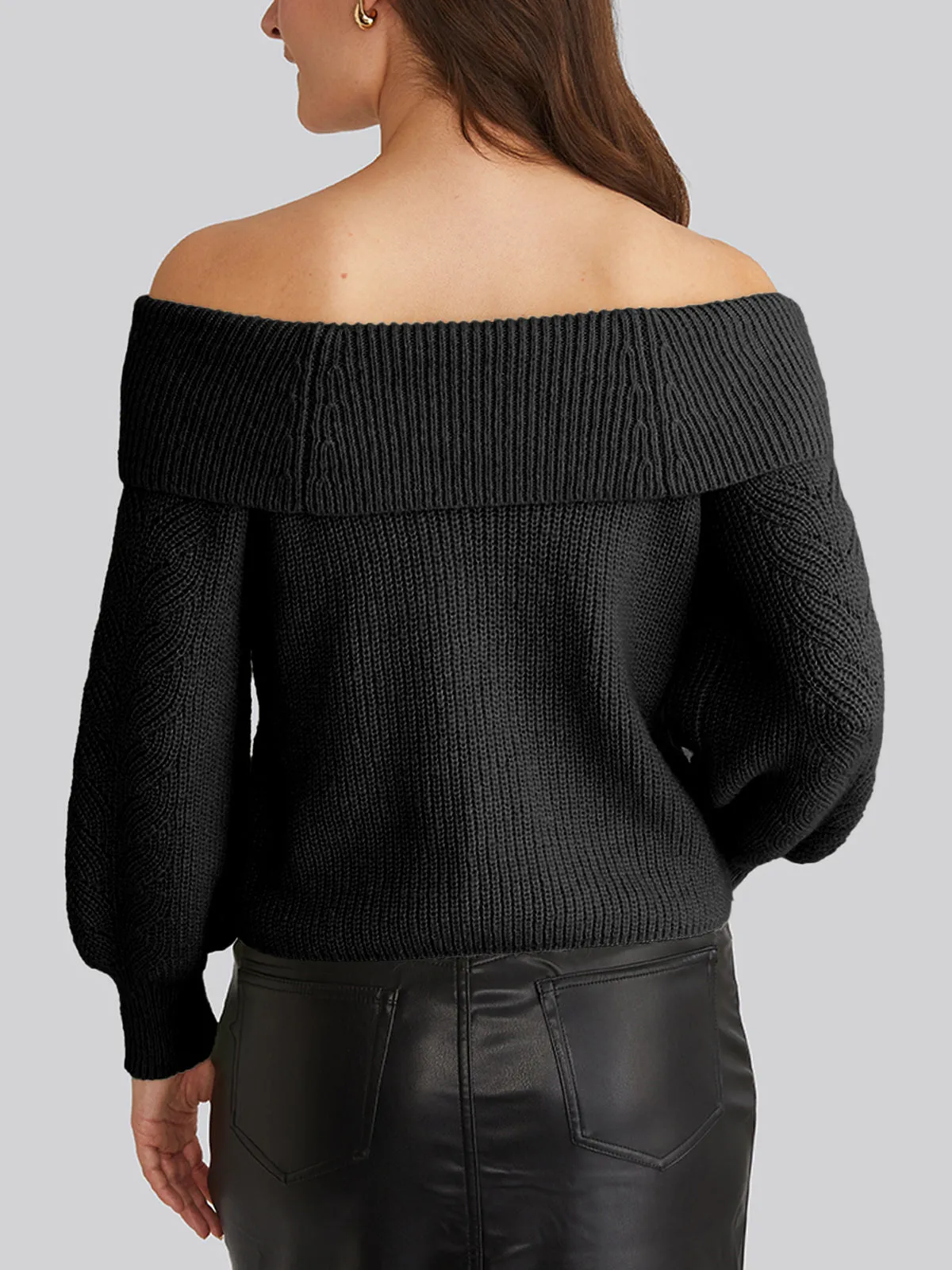 Marisa: Relaxed Off Shoulder Pullover sold by 525 America product image thumbnail 3