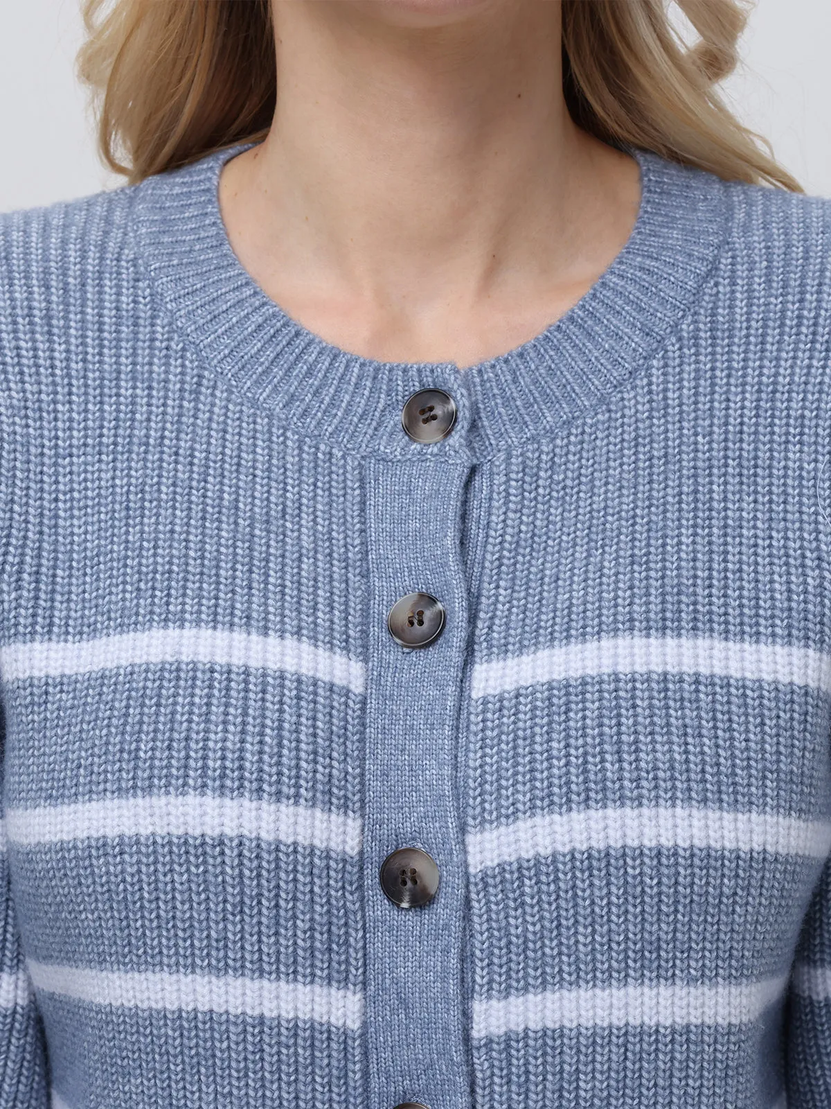 Josie: Crewneck Stripe Cardigan sold by 525 America product image thumbnail 5