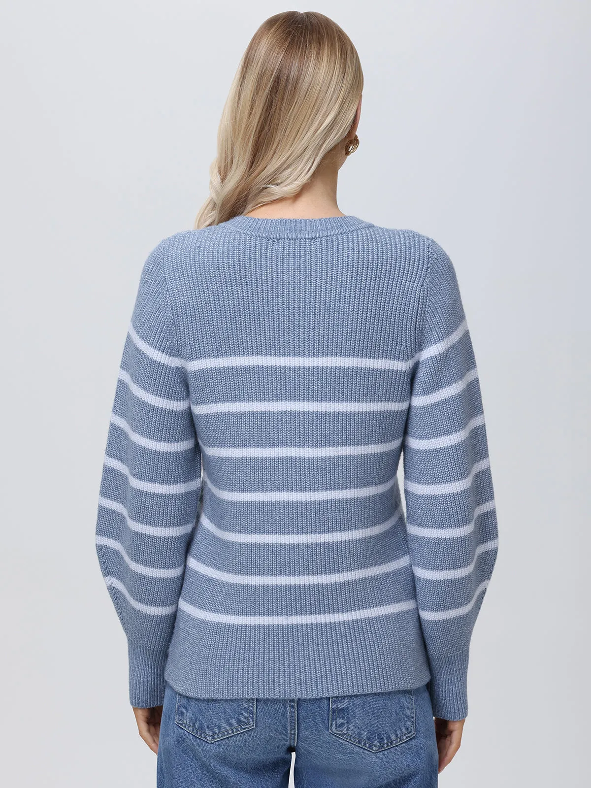 Josie: Crewneck Stripe Cardigan sold by 525 America product image thumbnail 3