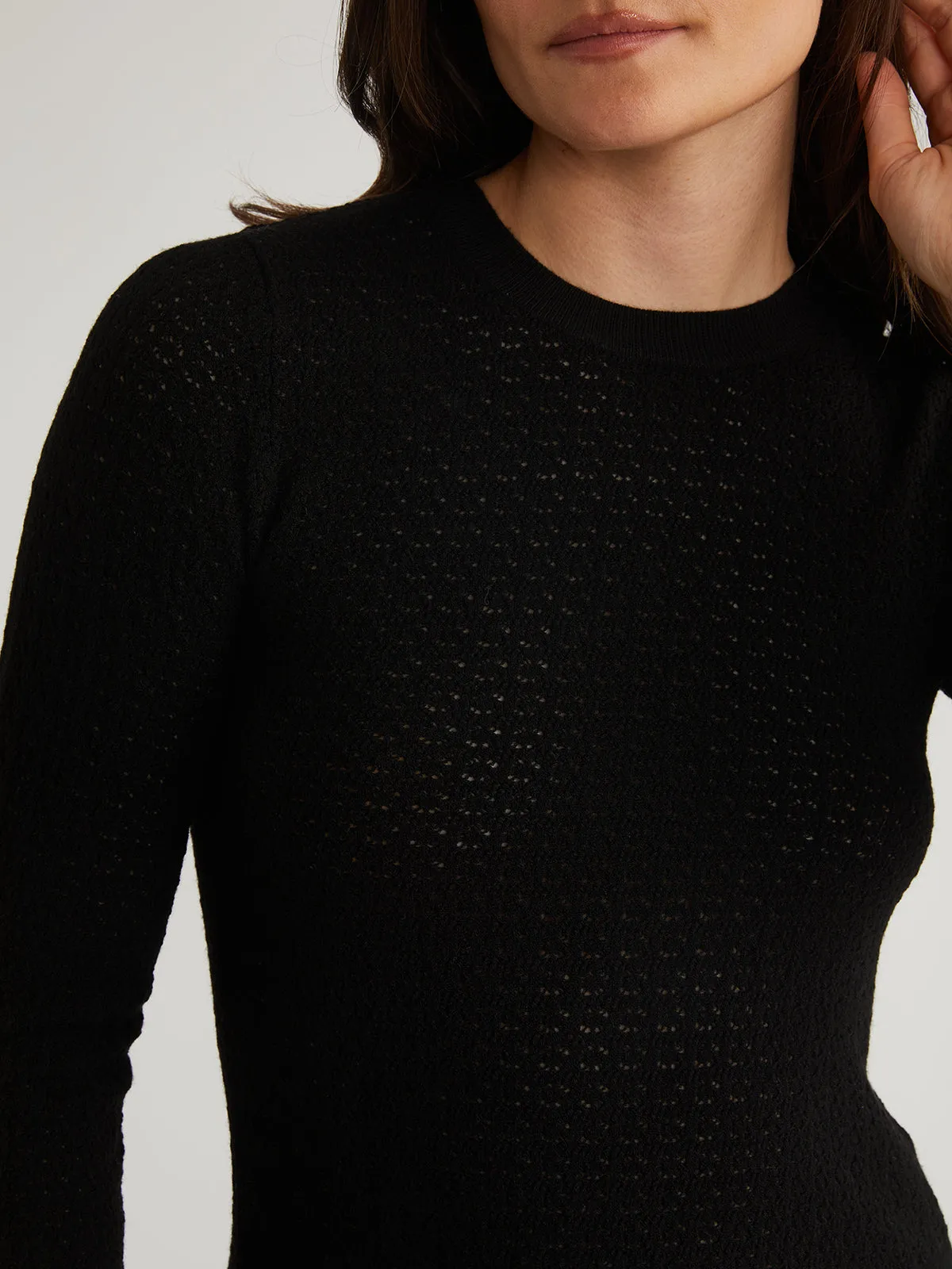 Holly: Pointelle Crewneck Pullover sold by 525 America product image thumbnail 5