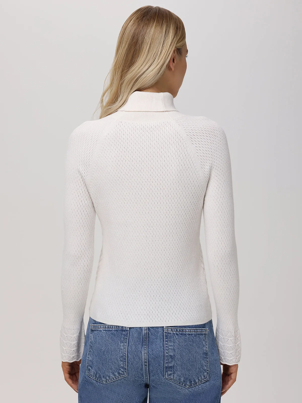 Violet: Lace Stitch Turtleneck Sweater sold by 525 America product image thumbnail 3