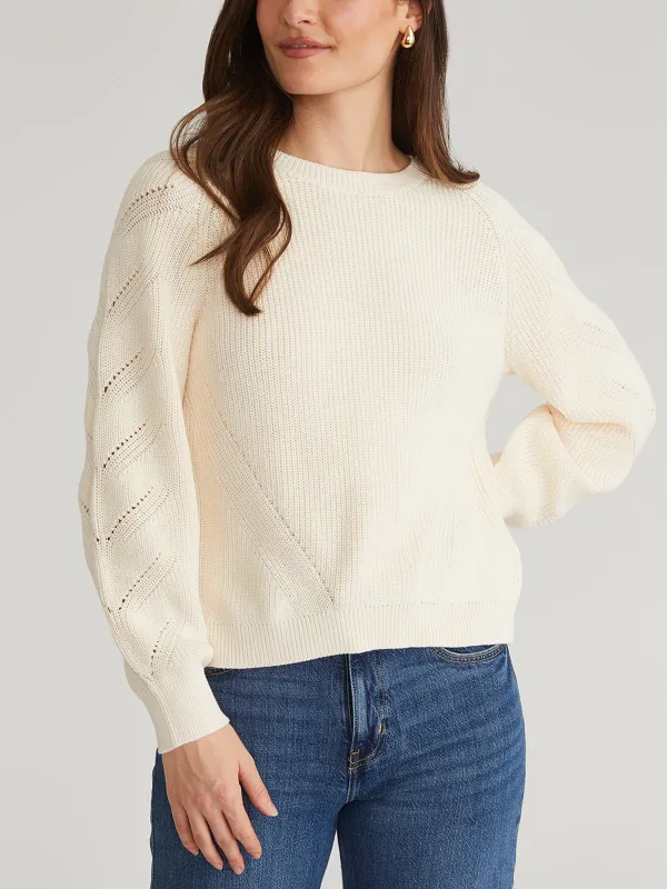 Phoebe: Lace Back Raglan Pullover sold by 525 America