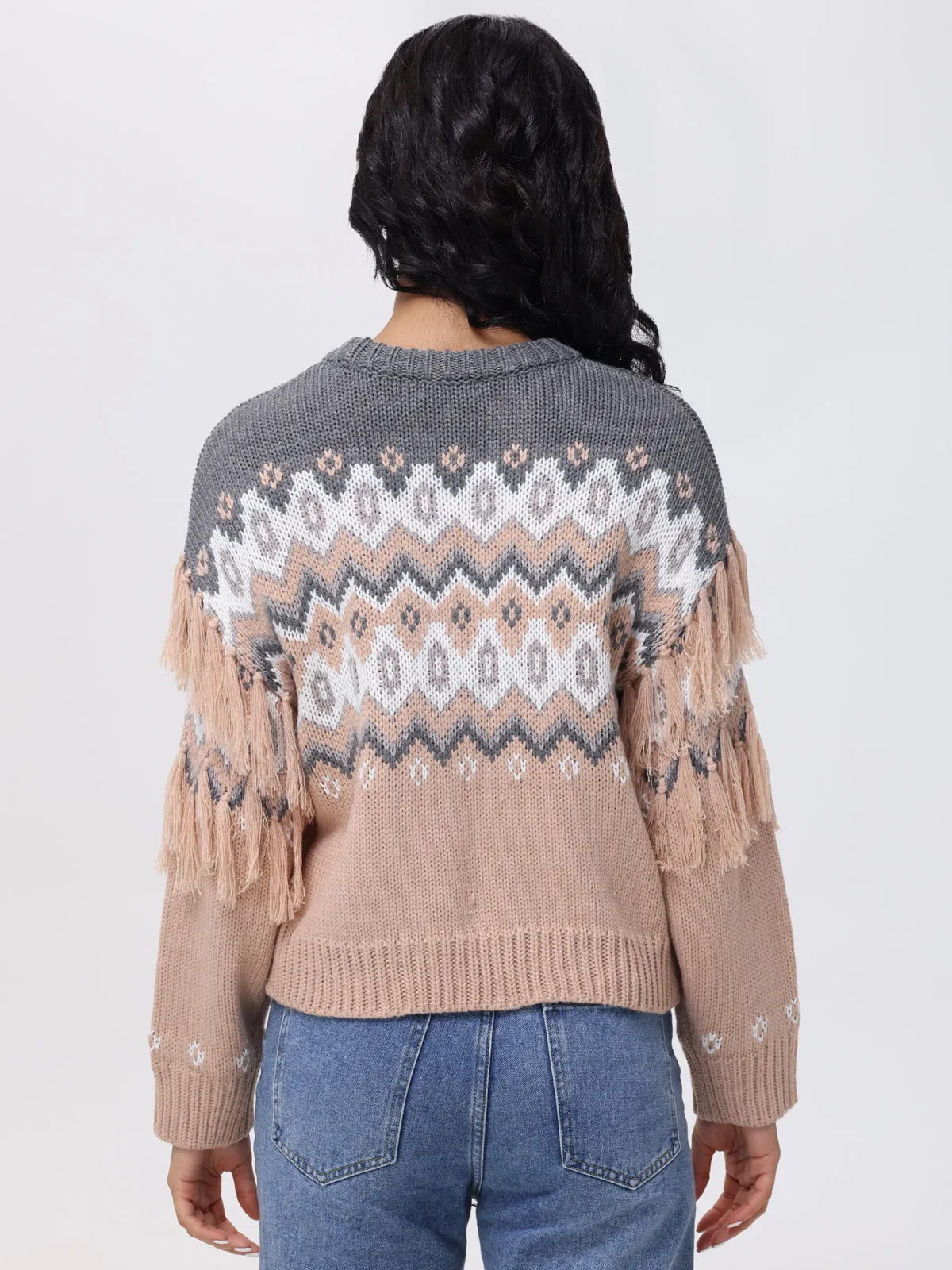 Margaret: Fringe Fair Isle Sweater sold by 525 America product image thumbnail 3