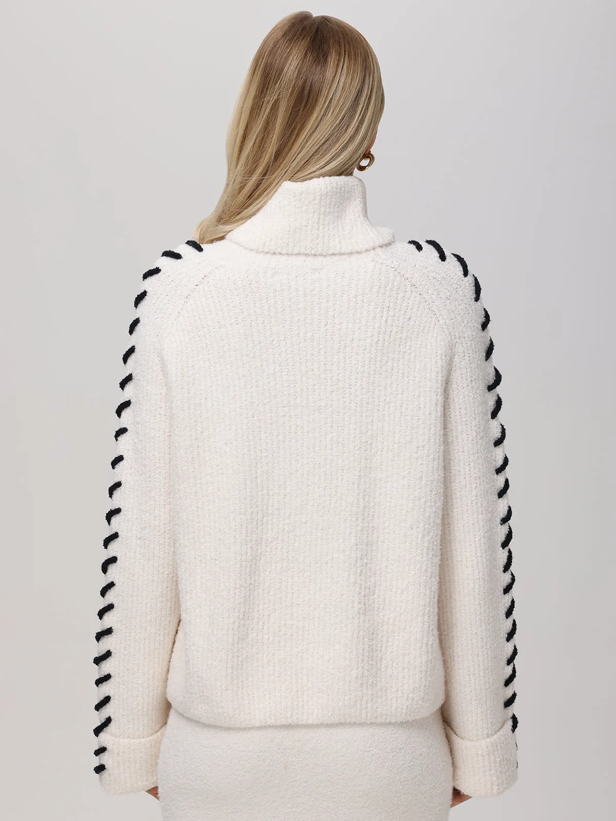 Vida: Whipstitch Sleeve Turtleneck Sweater sold by 525 America product image thumbnail 3