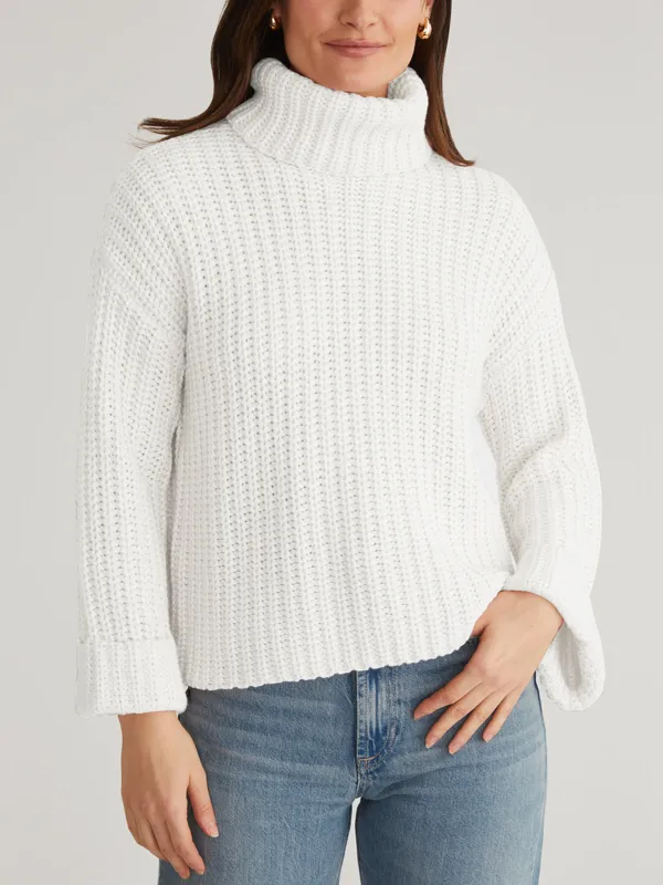 Vida: Turtleneck Shaker Pullover sold by 525 America