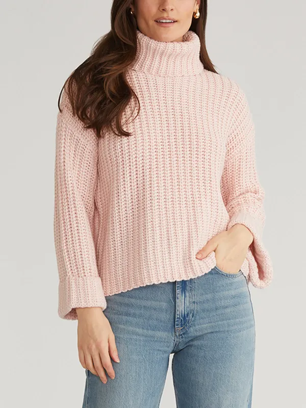 Vida: Turtleneck Shaker Pullover sold by 525 America