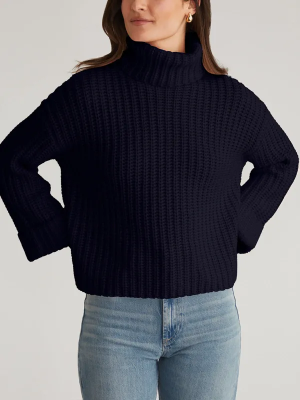 Vida: Turtleneck Shaker Pullover sold by 525 America