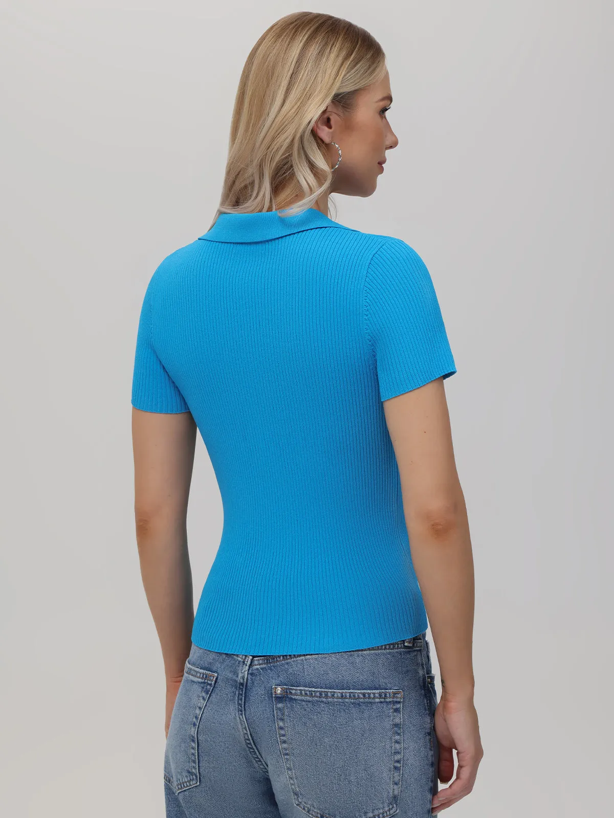 Penelope: V-Neck Polo Pullover sold by 525 America product image thumbnail 3