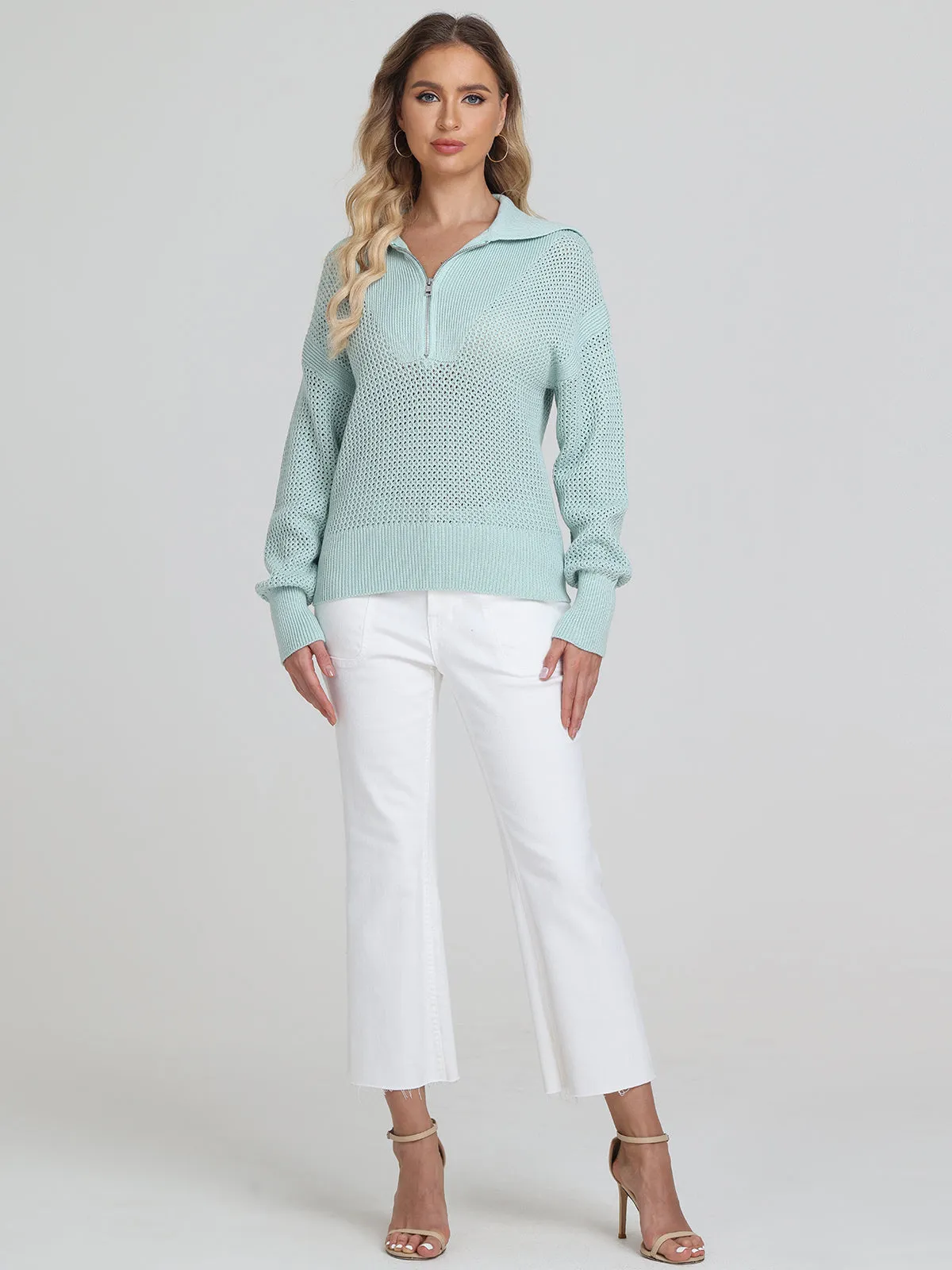 Nina: Cotton Half-Zip Front Pullover sold by 525 America product image thumbnail 4