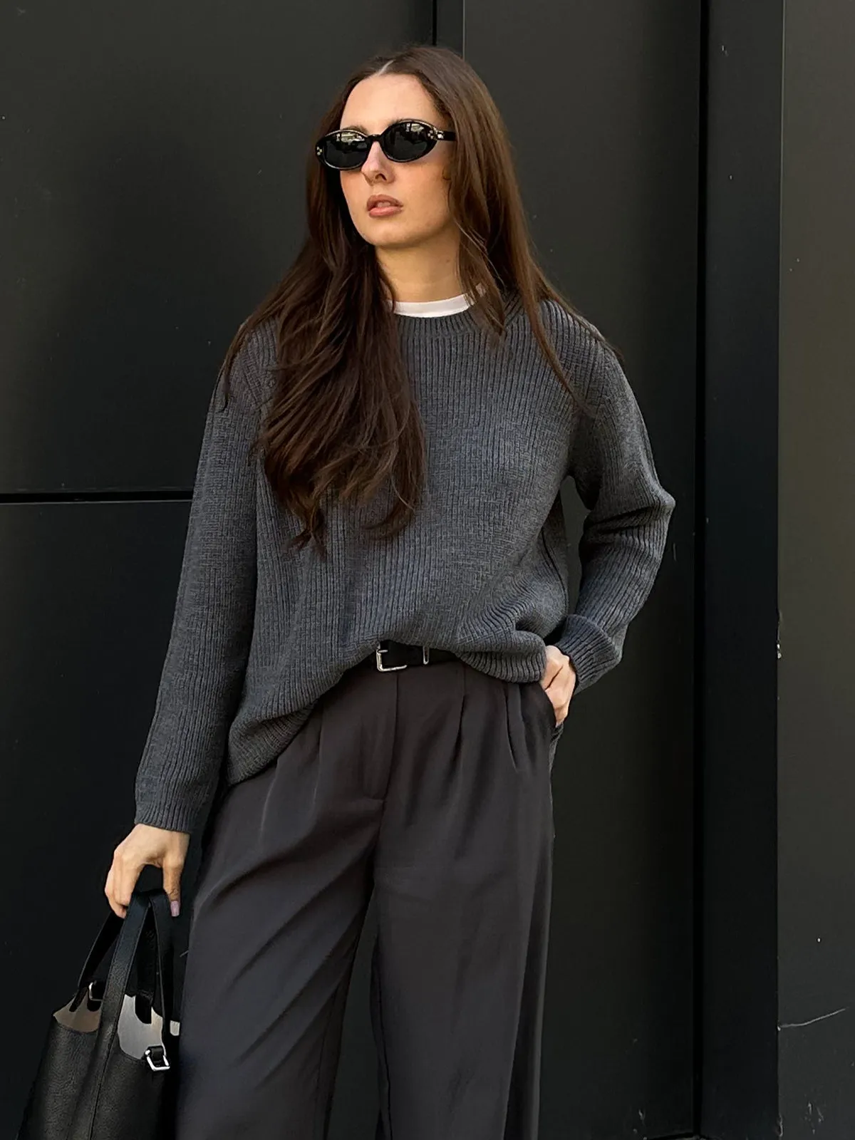 Emma: Wool Crewneck Shaker Stitch Sweater sold by 525 America product image thumbnail 4