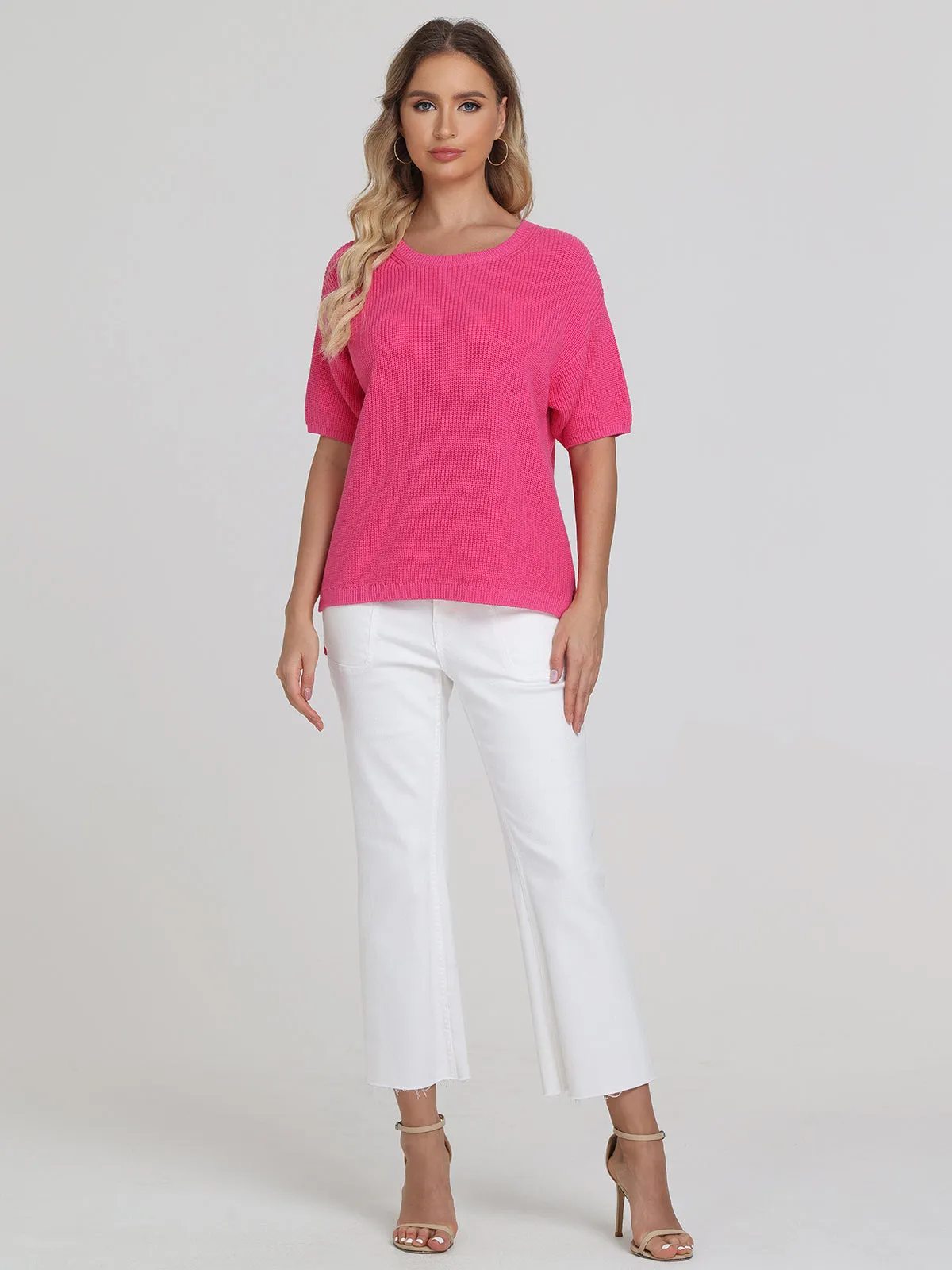 Emma: Crewneck Shaker Stitch Tee sold by 525 America product image thumbnail 4