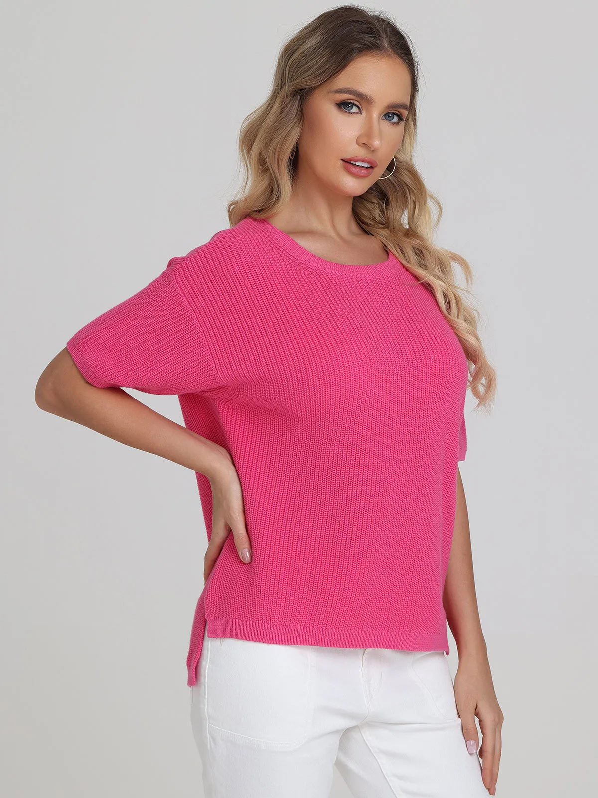 Emma: Crewneck Shaker Stitch Tee sold by 525 America product image thumbnail 2