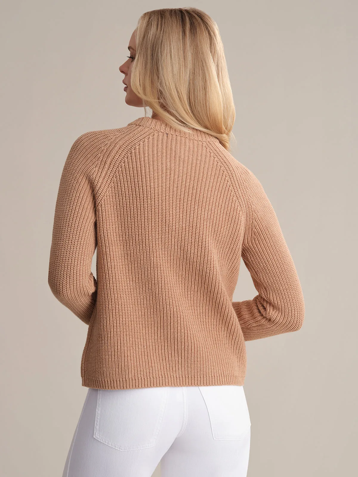 Jane: Crewneck Shaker Stitch Cotton Sweater sold by 525 America product image thumbnail 3