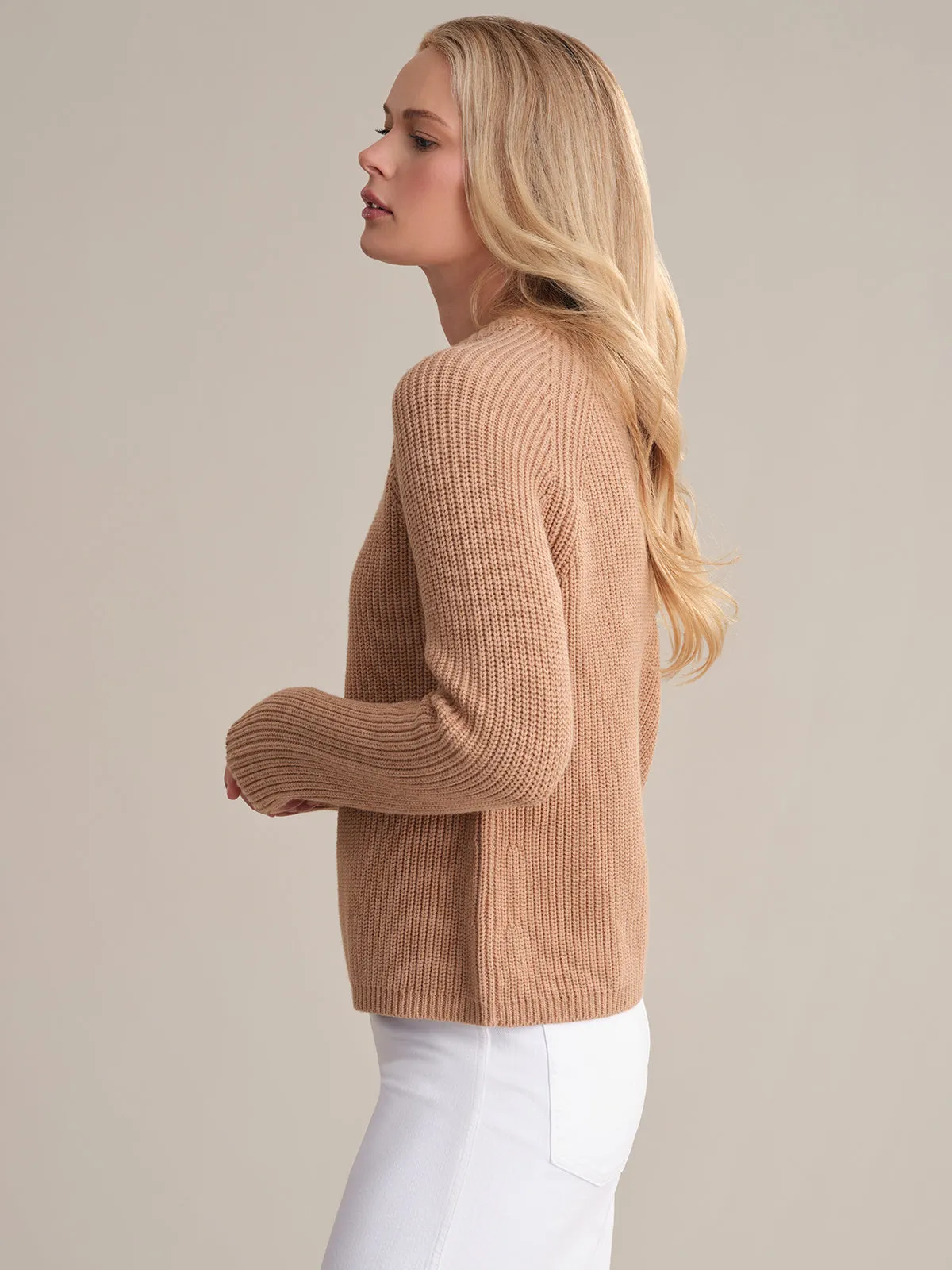 Jane: Crewneck Shaker Stitch Cotton Sweater sold by 525 America product image thumbnail 2