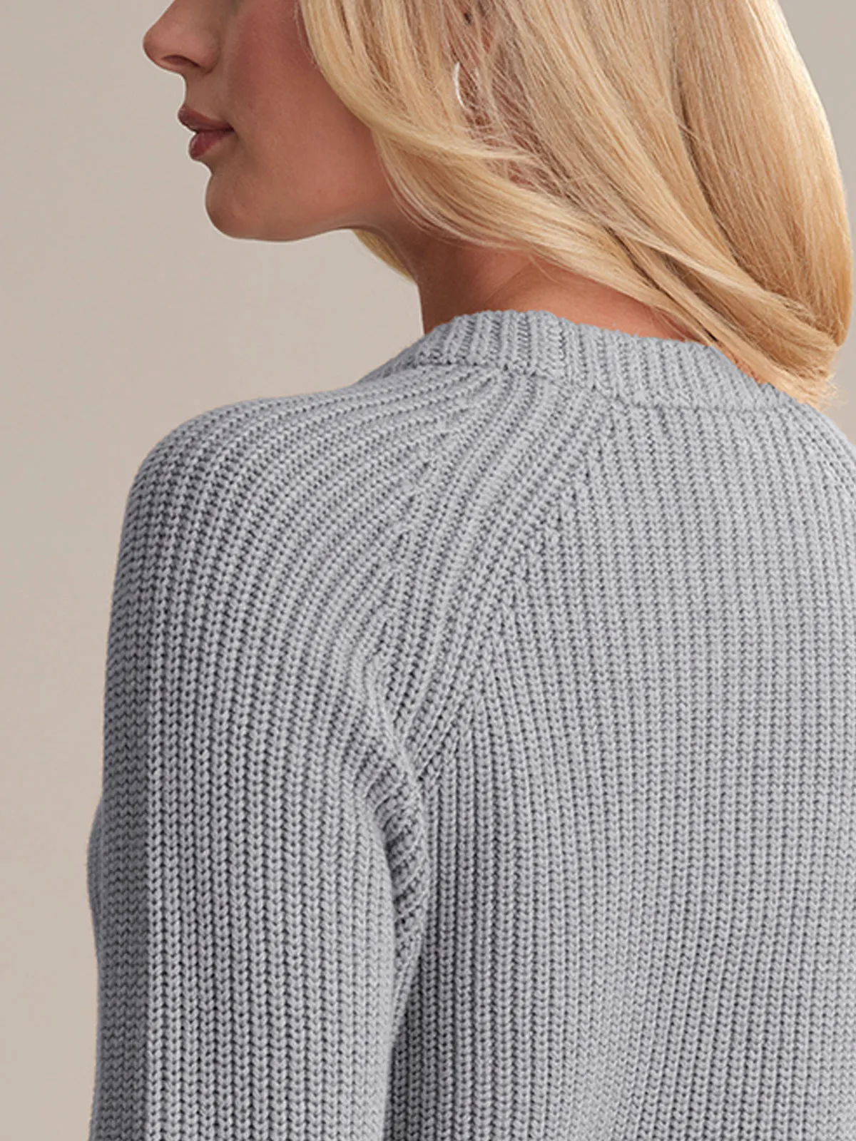 Jane: Crewneck Shaker Stitch Cotton Sweater sold by 525 America product image thumbnail 4