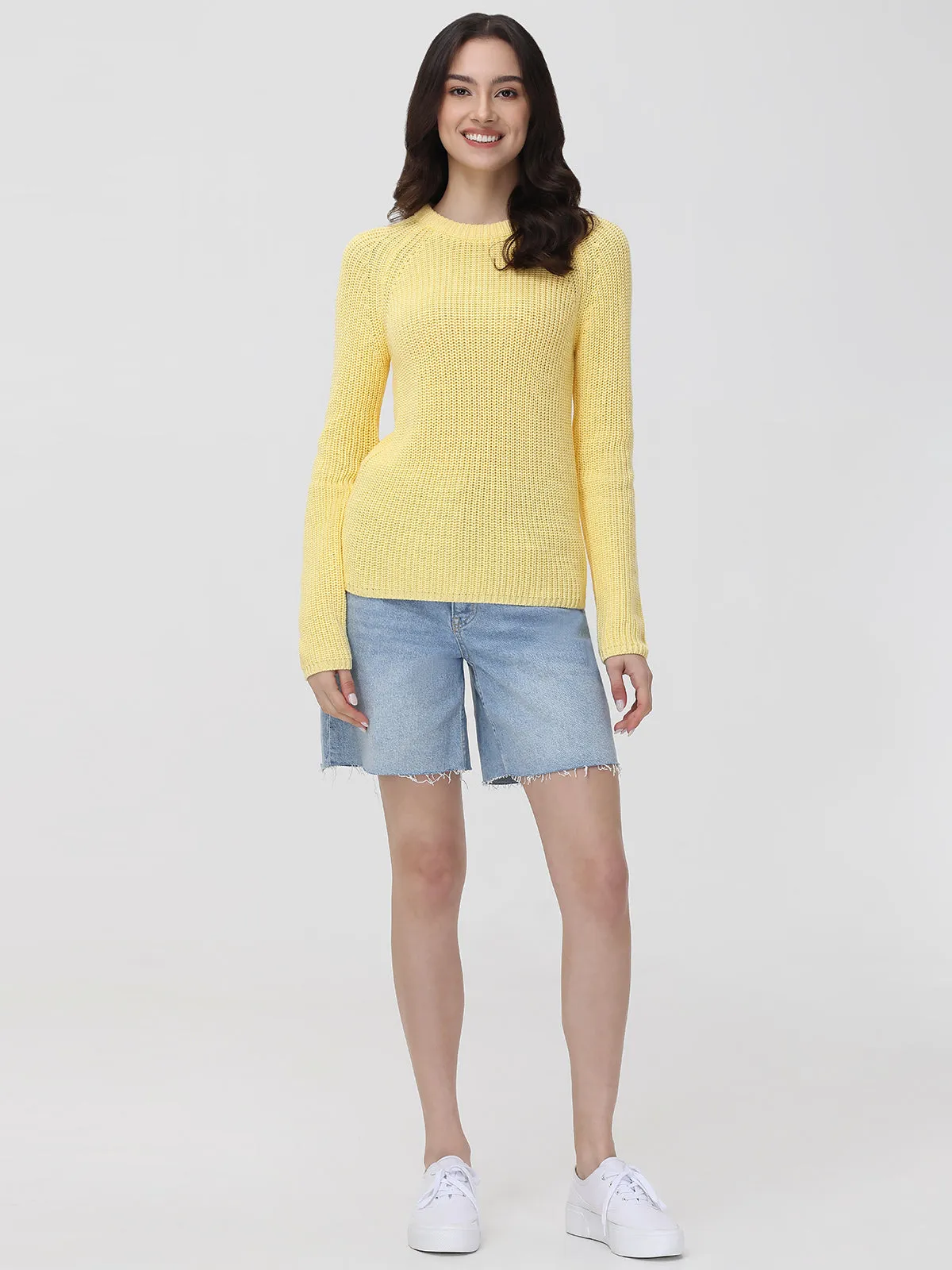 Jane: Crewneck Shaker Stitch Cotton Sweater sold by 525 America product image thumbnail 4