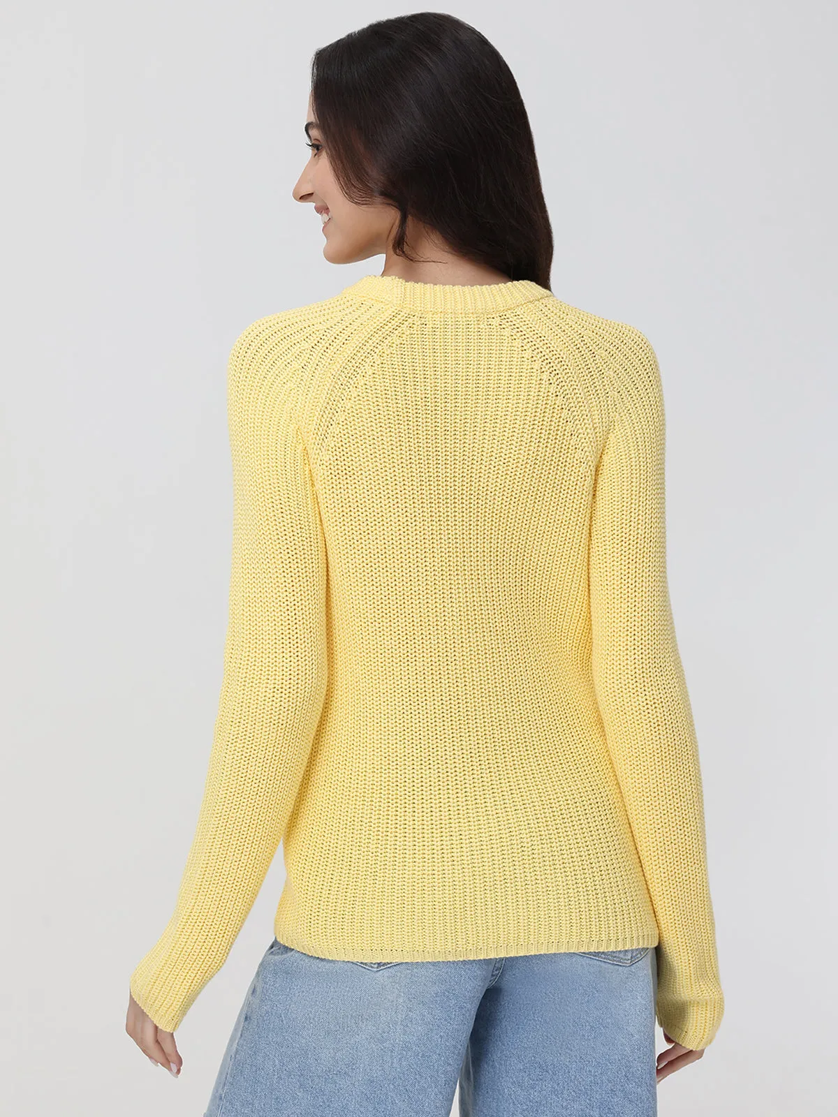 Jane: Crewneck Shaker Stitch Cotton Sweater sold by 525 America product image thumbnail 3